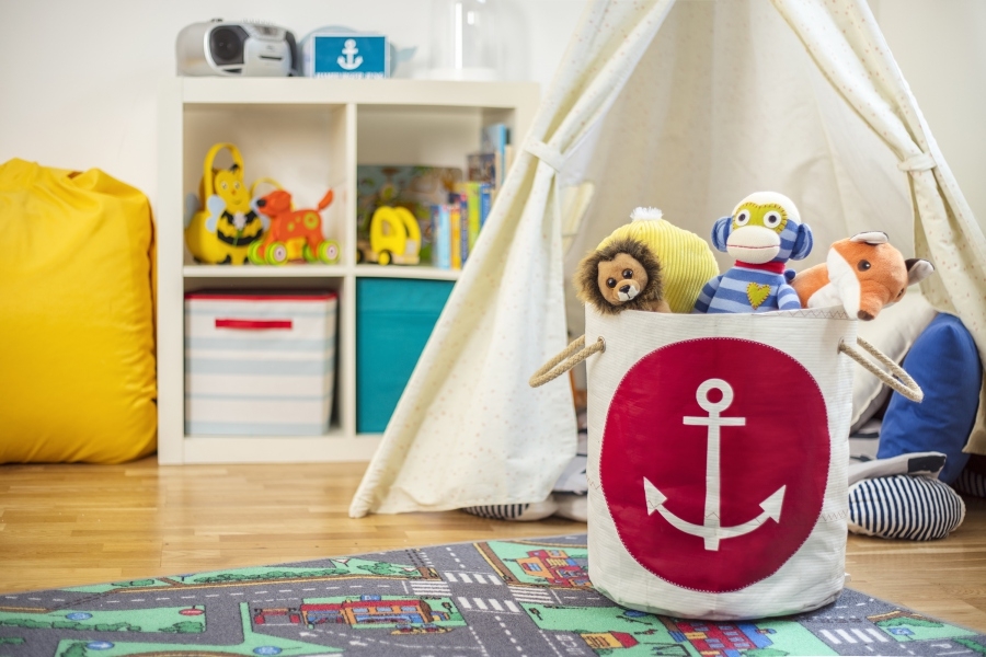 Segeltuch Wäschekorb Midi Anker